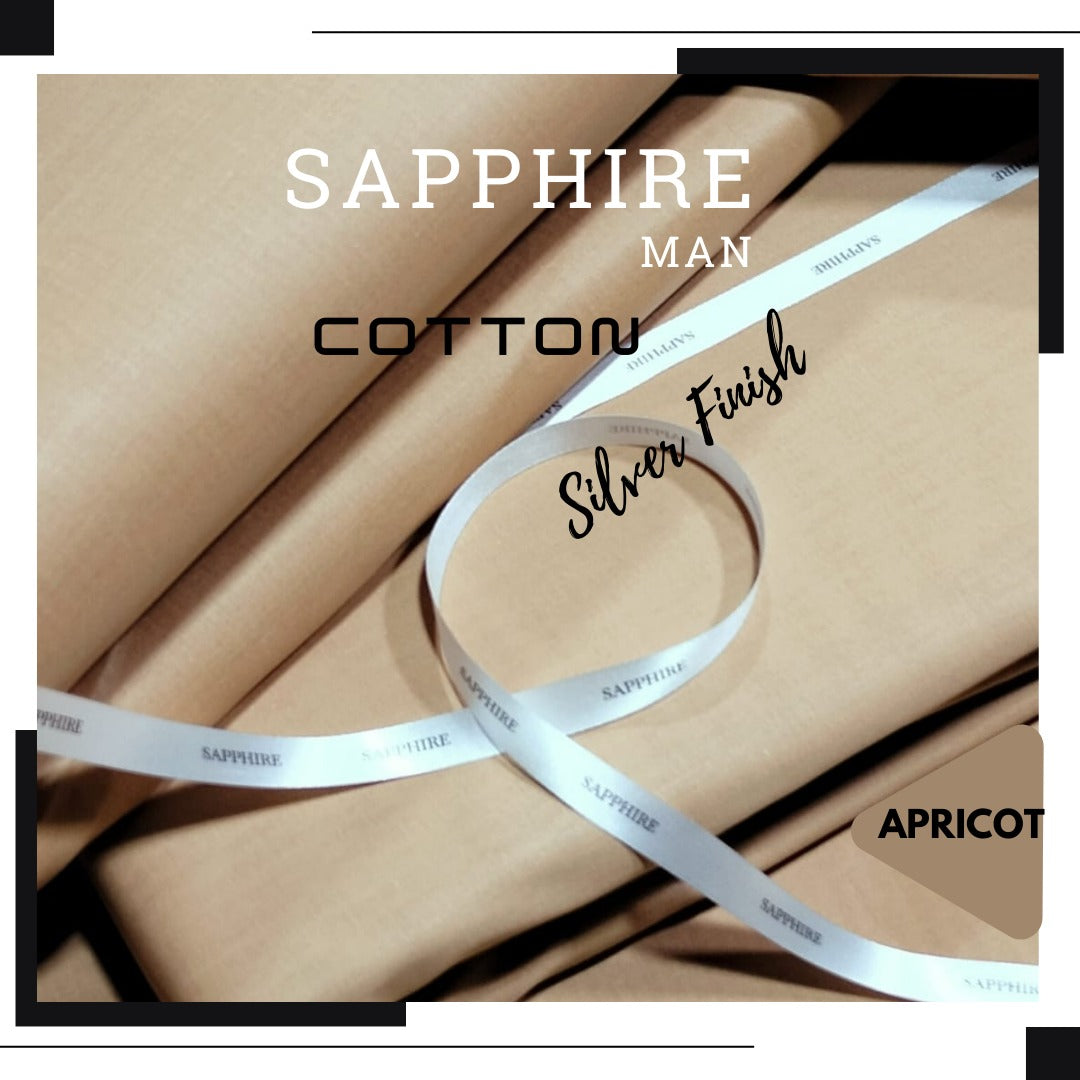 SILVER FINISH SAPPHIRE COTTON